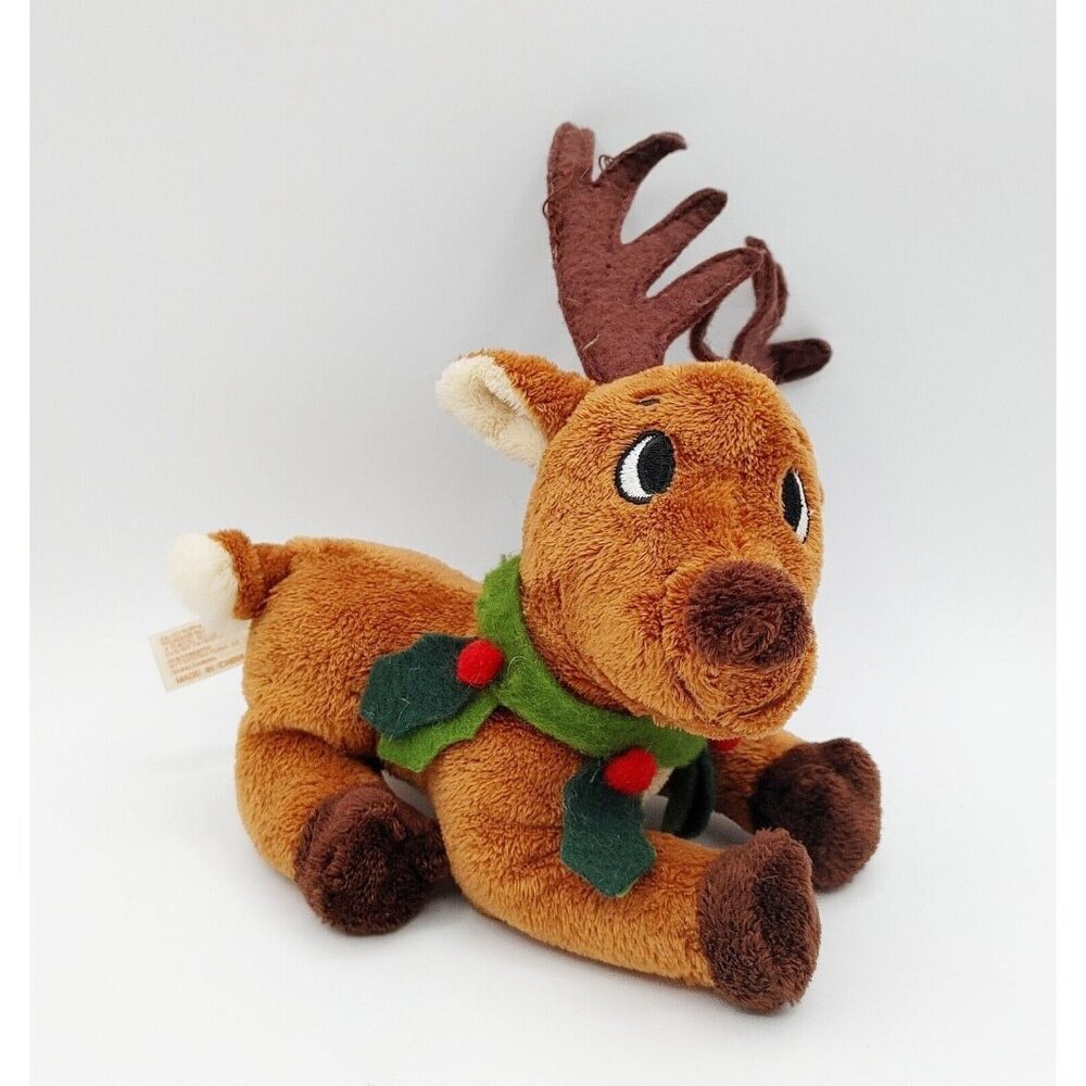 Vintage Dan Dee Collectors Choice Reindeer Plush Holiday Christmas Santa 6"